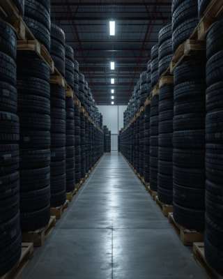 North American commercial fleet trucks operating with factory direct wholesale tires