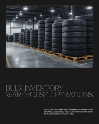 loading brand new tires into shipping container for export to Europe