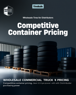 large tire distribution warehouse in USA with bulk brand new tire inventory