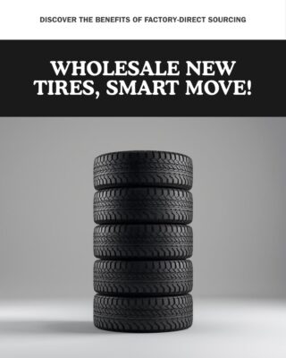 cargo ship transporting container shipment of commercial tires to North America